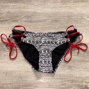 La Vie En Rose Aqua Tribal Print Scrunch Bum Bikini Bottoms